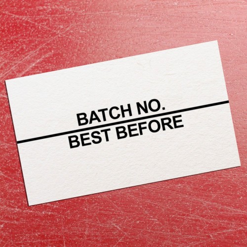 Batch No (Top Line) / Best Before Black Print Price Gun Label ...