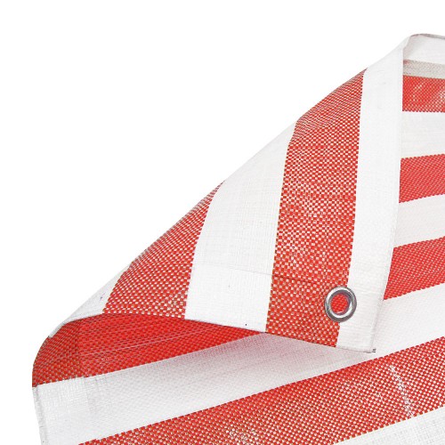 Red White Stripe Tarpaulin Heavy Duty