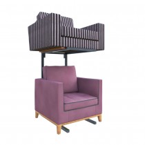 Single Tier Armchair Display Stand Side