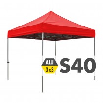 S40 Heavy Duty Aluminium Pop Up Gazebo 3.0m x 3.0m (10ft x 10ft) Logo