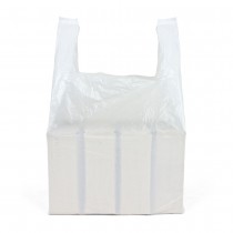 Small White Vest Carrier Bags
