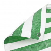 Green White Stripe Tarpaulin Heavy Duty