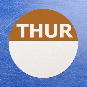 Circular Week Day Dot Food Labels Thursday