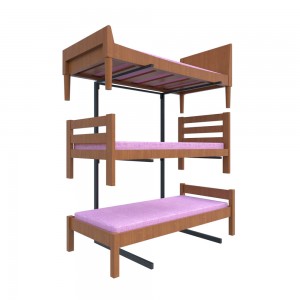 Double Tier Bed Display Stand Side