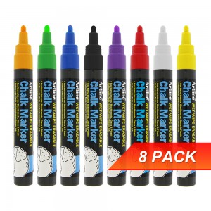 Artline EPW4 Chalk Marker Pen Bullet Nib 8 Pack
