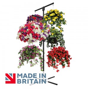 Flower Hanging Basket Display Stand 6 Arm Made in Britain