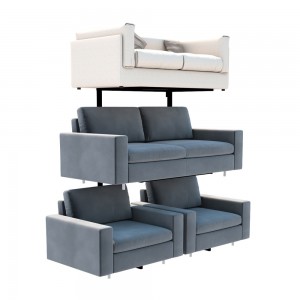 Double Tier Sofa Display Stand Side
