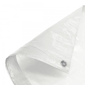 White Tarpaulin Medium Duty 2.7m x 3.6m (12ft x 9ft) [Second Hand]