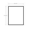 Fluorescent Rectangle 100mm x 80mm (4in x 3in) Dimensions