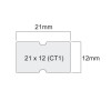  Blank Price Gun Label 21mm x 12mm Peelable White (per roll) Dimensions