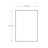 Fluorescent Rectangle 300mm x 210mm (12in x 8in) Dimensions