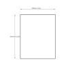 Fluorescent Rectangle 320mm x 250mm (12.5in x 10in) Dimensions