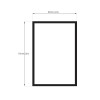 Fluorescent Rectangle 75mm x 50mm (3in x 2in) Dimensions