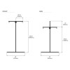 Flower Hanging Basket Display Stand 4 Arm Dimensions