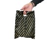 Black Gold Pin Stripe Carrier Bags High Density Hand 2