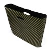 Black Gold Pin Stripe Carrier Bags High Density Side