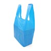 Large Blue Recycled Vest Carrier Bags Side