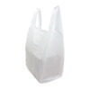 Medium White Vest Carrier Bags Side