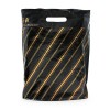 Black Gold Pin Stripe Carrier Bags Low Density Single Bag