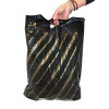 Black Gold Pin Stripe Carrier Bags Low Density Hand