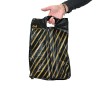 Black Gold Pin Stripe Carrier Bags Low Density Hand 2