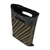 Black Gold Pin Stripe Carrier Bags Low Density Side