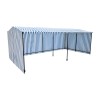 Large Walk In Market Stall Ground Rail Blue White Side