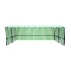 Large Walk In Market Stall Waist Rail Green White Front
