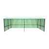 Large Walk In Market Stall Waist Rail Green White Front