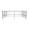 Large Walk In Market Stall Waist Rail White Front