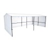 Large Walk In Market Stall Waist Rail White Side