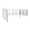 Large Walk In Market Stall Waist Rail White Side