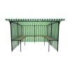 Walk In Market Stall with Counters Green White Front