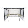 Walk In Market Stall with Counters White Front