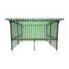 Walk In Market Stall with Front Counter Green White Front