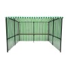 Walk In Market Stall with Rear Counter Green White Front