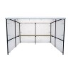 Walk In Market Stall with Rear Counter White Front