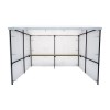 Walk In Market Stall with Rear Counter White Front