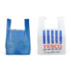 Medium Blue Recycled Vest Carrier Bags 100 per pack comparison