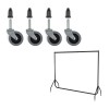 Replacement Wheels for Standard Duty Garment Rails (4 pack)
