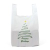 Medium White Christmas Carrier Bags Front