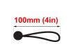 White Elastic Ball Loop Bungee Cord