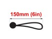 White Elastic Ball Loop Bungee Cord