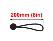 White Elastic Ball Loop Bungee Cord