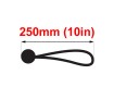 White Elastic Ball Loop Bungee Cord