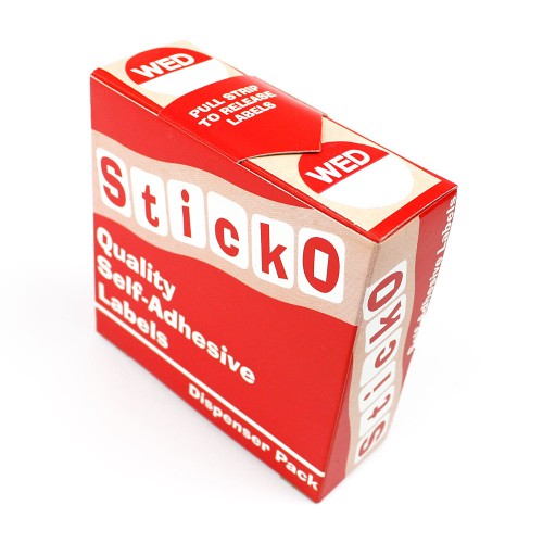 Circular Week Day Dot Food Labels - - Price Gun Labels