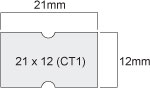 21mm x 12mm Label