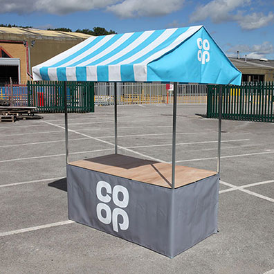 Custom Printed Market Stall for Co-op Supermarkets