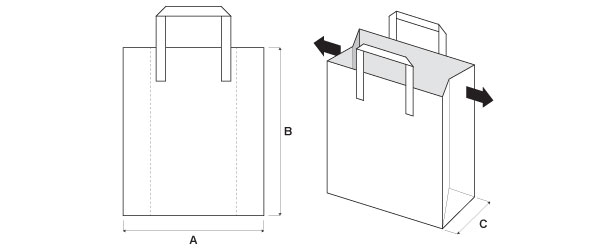 Paper Carrier Bag Dimension Explanation